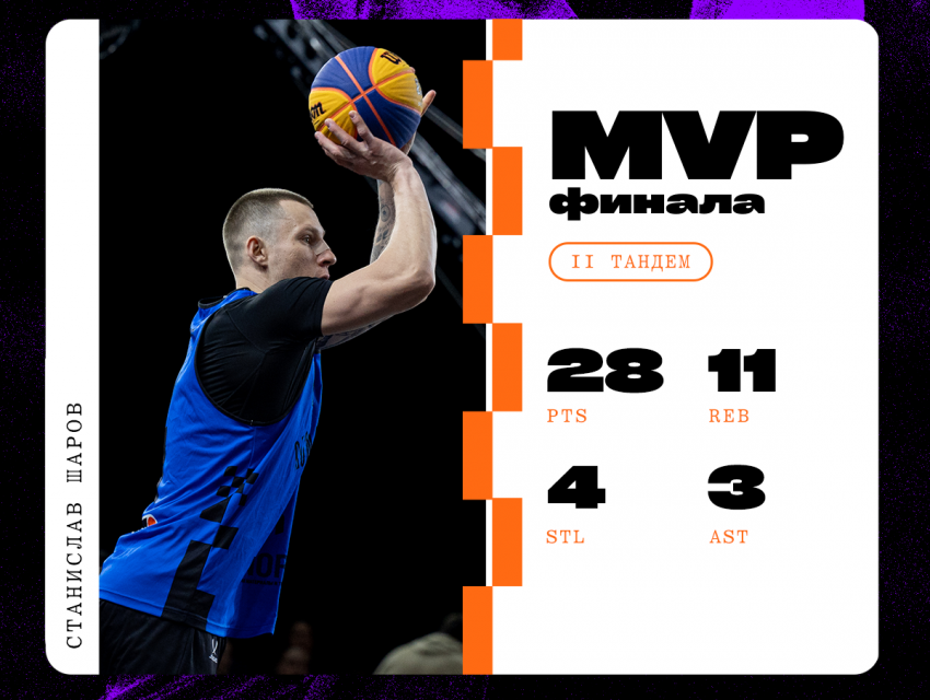 MVP финала II Тандема ЧР3х3 — Станислав Шаров